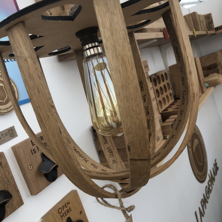Steam Bent Oak Lampshade