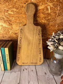 Medium Solid English Oak Personalised Engraved Paddle Board. (Various Designs) - Image 4