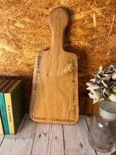 Personalised English Oak Engraved Paddle Board