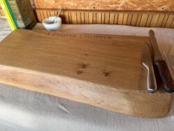 Extra Large Waney Natural Edge Single Piece English Oak Engraved Personalised Chopping Board